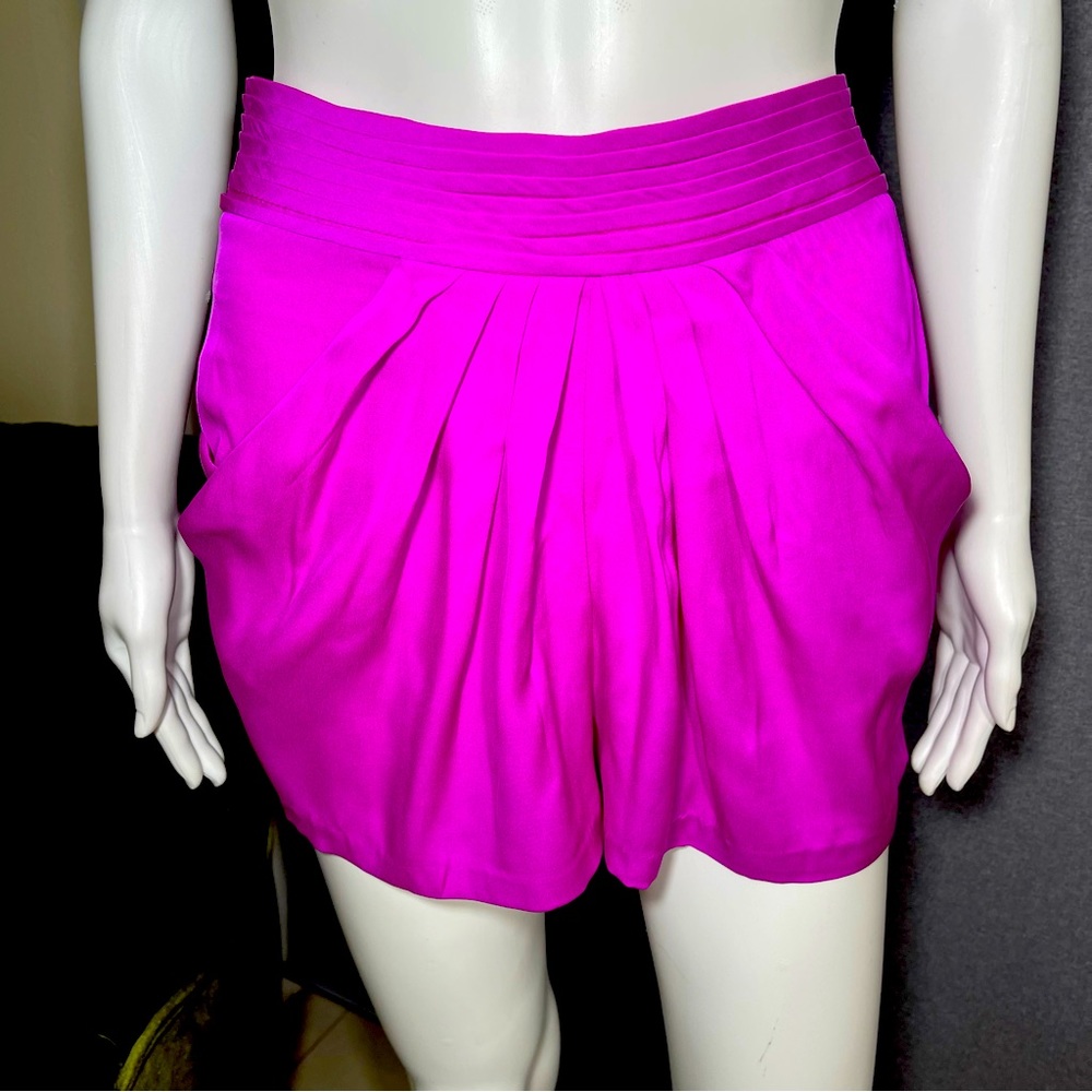 Mara Hoffman pink drapead silk shorts - Picture 2 of 11